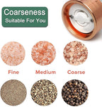 Salt and Pepper Grinder Set Classical Hand Shake Pepper Mill Set Gorgeous Salt Grinder Set Rosy, Ceramic Blades With Adjustable Coarseness, Enjoy Best Fresh Ground Pepper Sea Salts Various spices