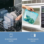 Stasher Premium Silicone Reusable Food Storage Bowl, Green, Microwave, Sous Vide, Dishwasher, Oven and Freezer Safe, BPA Free, Leak-free, Eco-friendly, 4-Cup Bowl