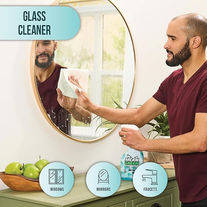 Mean Green Non-Contentrate Ready-to-use - All in one plant based cleaning power solution- Multipurpose, Bathroom & Glass Cleaner - Ultimate Value Bundle 3ct
