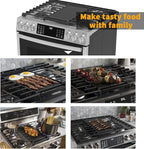 Allstare WB31X24998 WB31X24738 Griddle Replacement Parts for GE Stove Top Parts JXGRILL1 General Electric Gas Range Reversible Cast Iron Center Griddle Plate Flat Top Pan 1 Pack