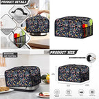 Christmas String Lights Blender Slow Cooker and Toaster Cover 4 Slice Kitchen Accessories Set for Coffee Maker, Stand Mixer & Microwave Counter Decor 3PCS