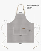 Syntus Apron for Men Women, Adjustable Cooking Kitchen Chef Aprons with 2 Pockets, Cotton/Polycotton/Polyester