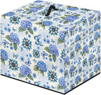 Food Slicer Cover Home Kitchen Electric Appliance Cover Waterproof Fabric Dust-Proof Durable Cheese Bread Meat Slicer Cover with Side Pocket and Top Handle, Blue Hydrangea Butterfly Print