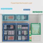 UMDONX Freezer Organizer Bins – Expandable from 11.2" to 17.7", Fit 5–10 Cu.Ft Chest Freezer, Hanging Storage Baskets for Deep Freezer, Easy Slide Access, 2 Pack (Black)