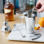 True Bar Drink Mixer Set, 19oz 4-piece Cocktail Shaker Set Bartender Kit, Cocktail Mixer Set, Cocktail Shaker Kit, Barware Tool Sets, Bar Accessories, Silver