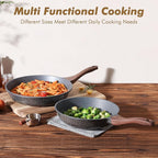 SENSARTE Nonstick Frying Pan Skillets, Swiss Granite Coating Omelette Pans, Healthy Cookware Chef's Pans, Free of Intentionally Added PFOA (10+12 Inch)