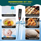 Copkim 6 Set Waterproof Food Thermometer for Water, Liquid, Candle and Cooking Digital Meat Thermometer with Long Probe Instant Read for Kitchen BBQ Grill Candy (White)