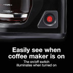 Proctor Silex FrontFill Drip Coffee Maker, 12 Cup Glass Carafe, Black and Silver (43680PS)