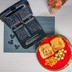 Uncanny Brands Disney Mickey and Minnie Mouse Sandwich Maker - Small Kitchen Appliance