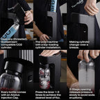 Twenty39 qarbo LUXE Premium Sparkling Water & Beverage Maker – Anodised Aluminium, Carbonates Any Drink includes 3 bottles caps (cylinder not included)