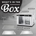 Gourmia French Door Digital Air Fryer Oven - XL 37QT Capacity, 12 Presets, FryForce 360° Tech, Dehydrate, Proof, Slow Cook, Fits 13” Pizza, 1700W, White