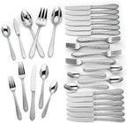 Lenox Haveson 65-Piece Flatware Set, 10.15 LB, Metallic