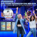 BODEGA BODEGACOOLER Commercial Bar Cooler With 3 Glass Doors,11.4 Cu.Ft Under Counter Beverage Refrigerator,Back Bar Refrigerator,Commercial Display Drink Fridge,LED Lighting Beer Wine Soda Drinks