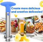 Pineapple Corer, [Upgraded, Reinforced, Thicker Blade] Newness Premium Pineapple Corer Remover, Stainless Steel Pineapple Core Tool for Home & Kitchen with Sharp Blade for Diced Fruit Ring (Blue)
