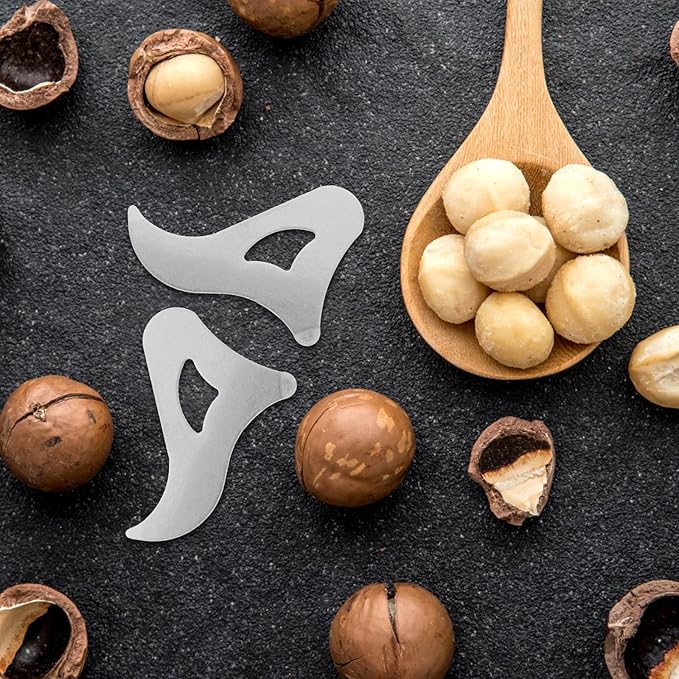 Homoyoyo 10pcs Stainless Steel Nut Crackers and Sheller Tool Set, Compact Pecan Sheller Machine and Nut Opener for Macadamia, Walnut, Hazelnut, Kitchen Specialty Gadget for Home Use