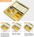 THINKSCALE Digital Milligram Scale, 50g/0.001g Gold Jewelry and Gem Scale, Mg Scale for Powder, Reloading, Micro Gram Scale with Calibration Weight, Includes Scoop, Powder Pan and Tweezers