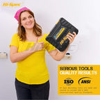 Hi-Spec 57pc Home Garage DIY Tool Kit Set. Complete Beginner Handyman and Home Mechanics Tool Box Set for Auto, Car, Bike and Household Repairs