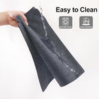 Homaxy Cloths Placemats for Dining Table Set of 4, Heat Resistant Washable Cotton Linen Blend Table Mats, Easy to Clean Place Mats for Indoor Outdoor Party Kitchen Decoration, Charcoal Gray