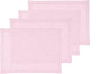 Solino Home Linen Placemats Set of 4 - Bubblegum Pink Placemats 14 x 19 Inch - 100% Pure Linen Table Mats for Valentines - Athena