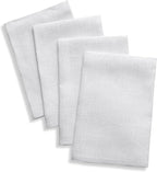 Solino Home Linen Napkins Set of 4-100% Pure Linen Silver Cloud Dinner Napkins Cloth 20 x 20 Inch for Winter - Fete, Handcrafted and Machine Washable