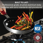 T-Fal Professional VX3 Brushed Nonstick with Stainless Steel Handle Cookware Set 8 Piece, Oven Broiler Safe 400F, Cookware, Pots and Pans, Restaurant & Business Grade, Certified NSF and CBA, Black