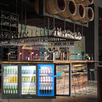 BODEGA BODEGACOOLER Commercial Bar Cooler With 3 Glass Doors,11.4 Cu.Ft Under Counter Beverage Refrigerator,Back Bar Refrigerator,Commercial Display Drink Fridge,LED Lighting Beer Wine Soda Drinks