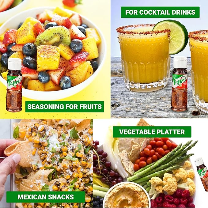 Primo Lines 15pcs Mini Tajin Bottles with 1 Keychain – 10g Chili Lime Seasoning, Mexican Spice for Fruits, Snacks, Drinks & Travel