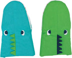 Handstand Kitchen Child's 100% Cotton Shell Dinosaur Shaped Pair of Oven Mitts