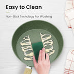 30 Piece Pots and Pans Set Non Stick, Granite Induction Cookware Sets, Nonstick Kitchen Cookware Sets, Non Toxic Cookware Set with Frying Pans and Saucepan, Kitchen Pots and Pans Set, Green