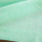 Solino Home Linen Cloth Placemats Set of 4-100% Pure Linen Chambray Aqua Placemats 14 x 19 Inch for Winter - Athena