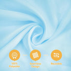 BRILLMAX 10 Pack Light Blue Tablecloths 70 x 120 Inch for 6ft or 8ft Rectangle Tables - Rectangular Bulk Linen Polyester Fabric Washable Cloth Cover for Wedding Reception Banquet Birthday Party