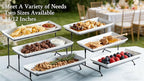 Gomakren 3 Tier Serving Trays Stand Porcelain Serving Platters 12 Inch White Serving Plates Dinner Platters for Appetizer Snack Fruit Cup Cake Tray Display Serving Dishes for Entertaining