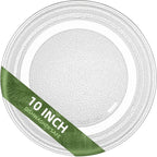 10" Microwave Turntable Compatible with GE WB49X10010, 10 inch Replacement Microwave Glass Plate for Whirlpool WP8205098, LG 3390W1G005D