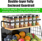 Magnetic Shelf for Fridge with Wood Lid, Fruit Potato & Onion Storage Bins, Magnetic Spice Rack for Refrigerator Pantry Organizer & Storage, Large Container for Refrigerator, Kitchen Counter & Laundry