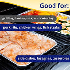 IDL Packaging Half-Size Aluminum Steam Table Pans - Shallow, 13" x 11" x 1.5" (pack of 25) - Disposable Foil Pan for Grilling, Roasting, BBQ, Cooking, Baking, Freezing