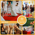 BRILLMAX 4 Pack Red Tablecloths for 8 Foot Rectangle Tables 90 x 156 Inch - 8ft Rectangular Bulk Linen Polyester Fabric Washable Cloth Cover for Wedding Reception Banquet Birthday Party