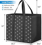 Fab totes 14 Pack Reusable Grocery Bags 35L Large Capacity Waterproof Tote Bags for Shopping and Picnic with Sturdy Handles