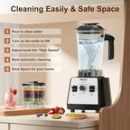 Blenders for Kitchen, Smoothie Blender, 2400W/1000W Prasky Blender & Grinder Combo, 25,000 RPM High Speed, 68oz BPA-Free Food Processor, Countertop Blender for Smoothies, Shakes & Food (White,2L)