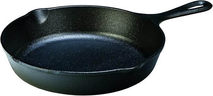Lodge Seasoned Cast Iron Skillet - PFAS-Free, Non-Toxic Cookware - Use with an Oven, Stove, Grill, or Campfire - Naturally Non-Stick & Oven Safe - 9 Inches