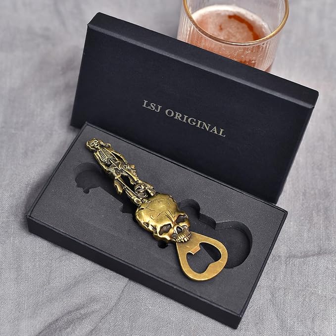 Beer Bottle Opener Female Pirate with Skull，Cool Bottle Opener for Bar Tool, Soda and Beer Cap Remover, Cool & Fun Gadget