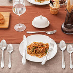 KINGSTONE 60-Piece Silverware Set for 12,18/10 Premium Stainless Steel Flatware Set, for Home, Restaurant, Wedding and Party Use, Mirror-Polished Cutlery Set, Dishwasher Safe