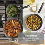 T-Fal Ultimate Hard Anodized Nonstick 13 Piece Cookware Set, Oven Safe Up to 400°F, Pots and Pans Set, Includes Frying Pans, Saucepan, Stockpot, Cooking Utensils, Stone