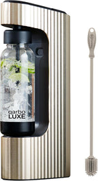Twenty39 qarbo LUXE Premium Sparkling Water & Beverage Maker – Anodised Aluminium, Carbonates Any Drink includes 3 bottles caps (cylinder not included)