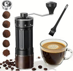 Manual Coffee Grinder - Burr Coffee Grinder With Ceramics Burr For Espresso, v60, 40 Adjustable Settings, Pour over Coffee Dripper, Espresso Grinder For Home Use and Camping Travel, With Hand Crank