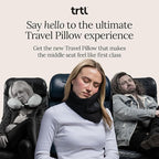 trtl Travel Pillow Original 2.0 – Scientifically Proven Super Soft Travel Pillow with Premium Head & Neck Support – for Airplane Travel – Machine Washable – Lightweight & Compact – Jet Black
