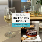 Monogrammed Gifts for Men - 4PC 11 Oz Custom Whiskey Glasses (U-Monogram) - Engraved Whiskey Glasses - Personalized Whiskey Glasses - Unique Bourbon Glasses - Personalized Glass Gifts for Dad