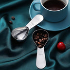 Patelai 3 Pieces Coffee Scoop Tablespoon Measuring Spoons Stainless Steel Coffee Scoops Short Handle Tablespoon for Tea Sugar Kitchen Gifts(30 ml,Silver)