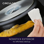 Circulon Symmetry Hard Anodized Nonstick Induction Frying Pan Twin Pack, 10-Inch and 12-Inch, Pan Sets for Cooking Nonstick, Black