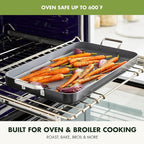 GreenPan Valencia Pro Ceramic Nonstick 18" x 11" Double Burner Griddle Pan, Hard Anodized PFAS-Free, Induction Ready Cookware, Compatible on All Cooktops, Dishwasher Safe, Oven Safe to 600F, Gray