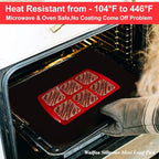 Walfos Mini Silicone Brownie Pan - 3 Piece 6-Cavity Non-stick Square Baking Pan, Perfect for Mini Brownies, Cornbread, Muffin and Cakes, BPA Free and Dishwasher Safe